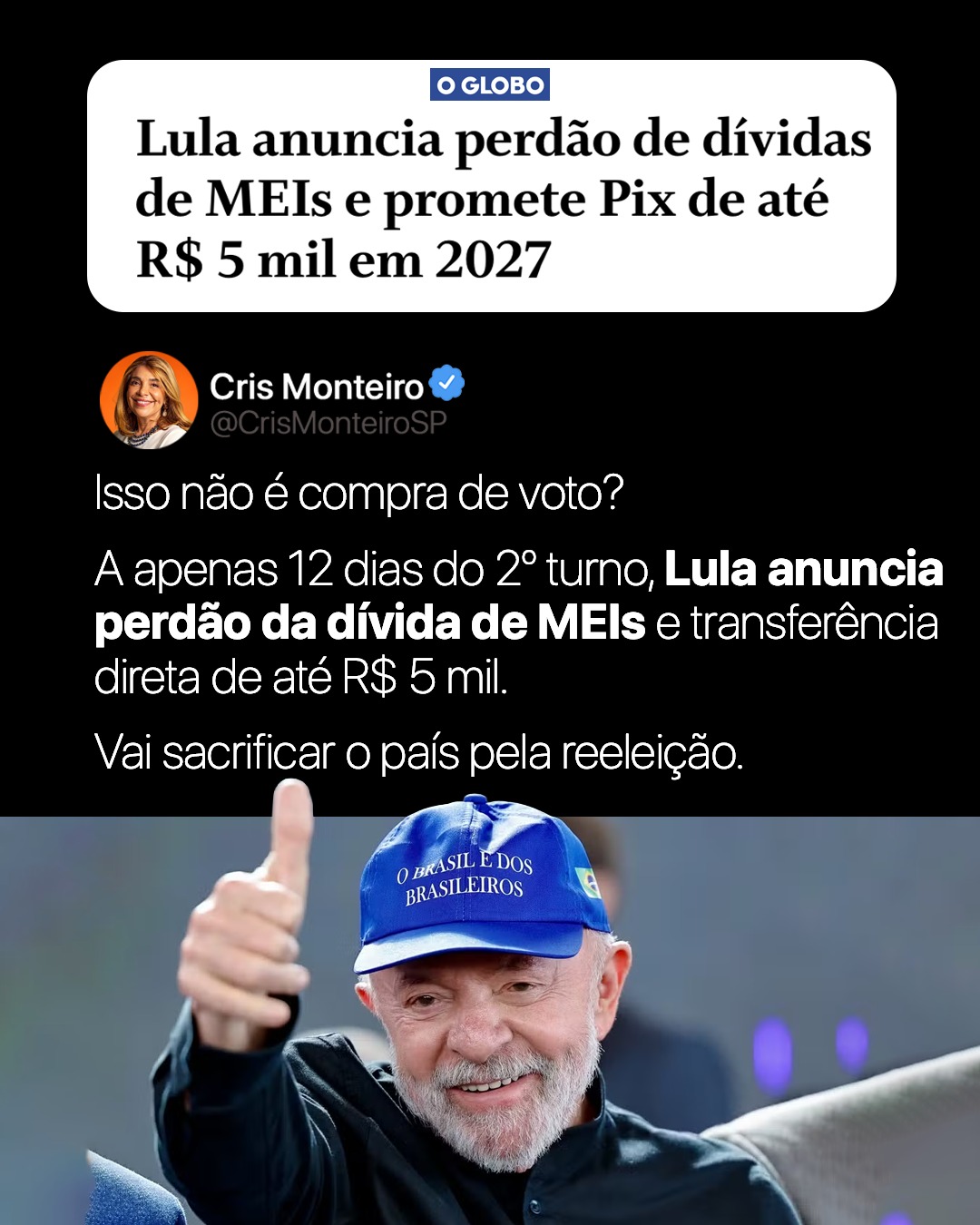 Isso tem nome: É COMPRA DE VOTO!