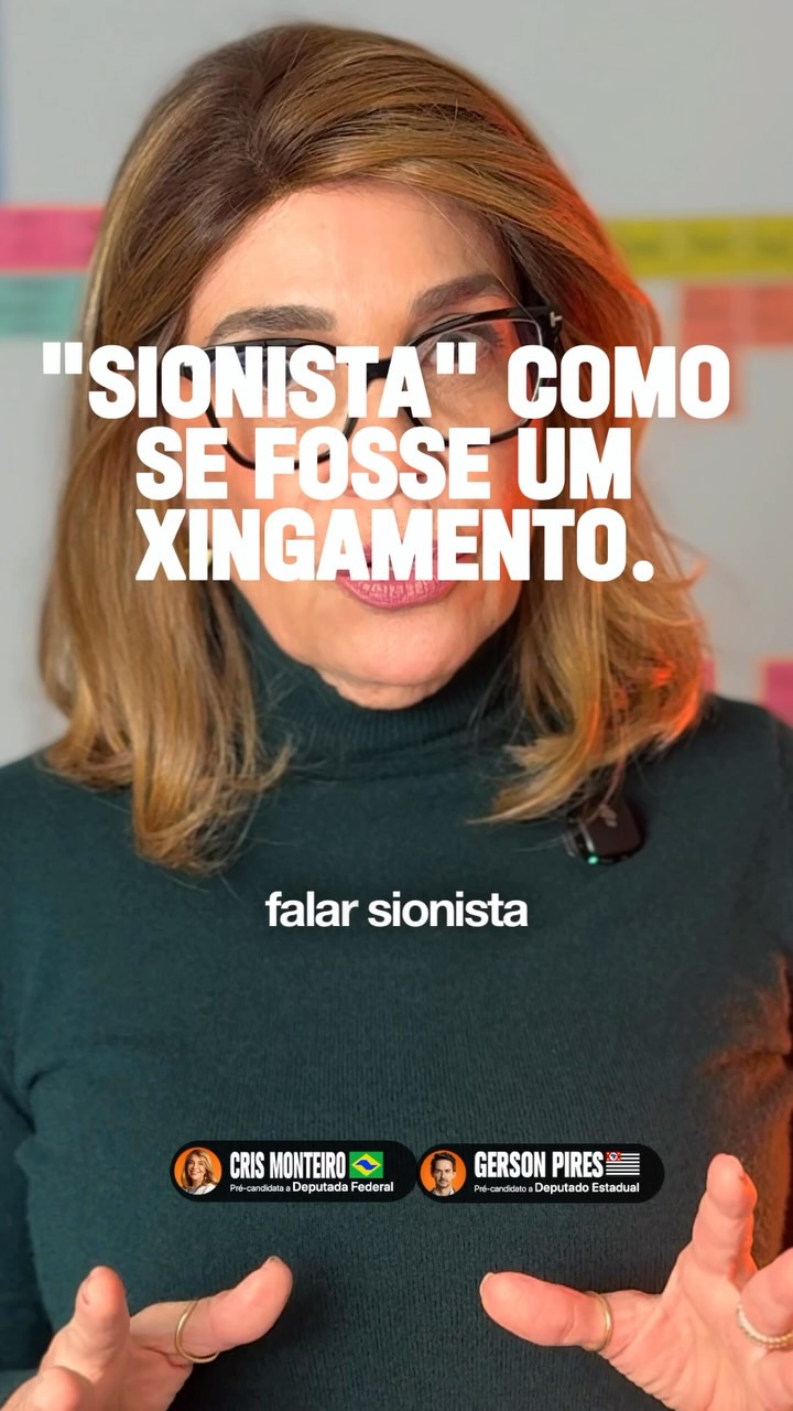 Usam “sionista” como xingamento, mas sionismo é apenas o direito do povo judeu de ter seu próprio…