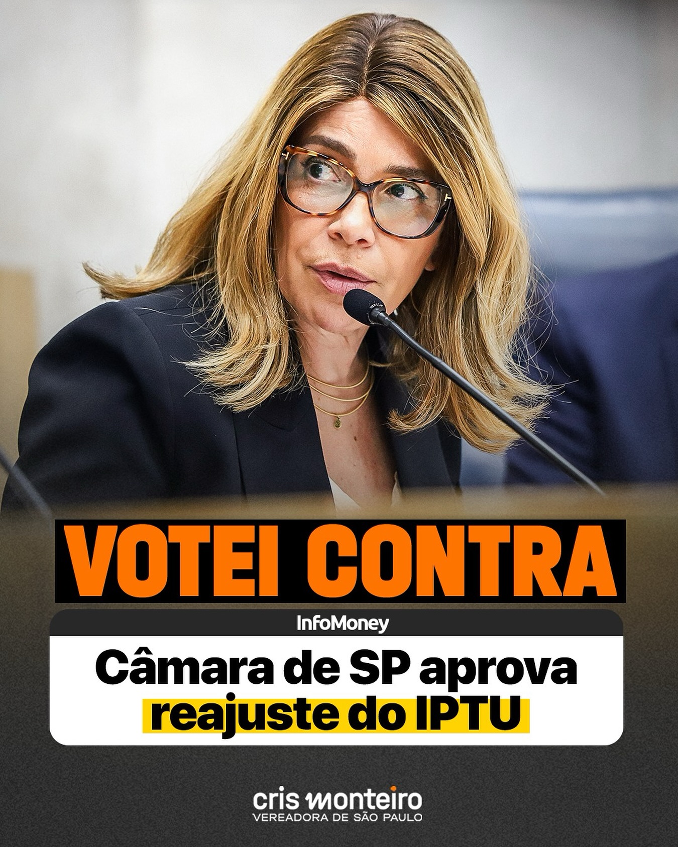 Votei contra o aumento do IPTU